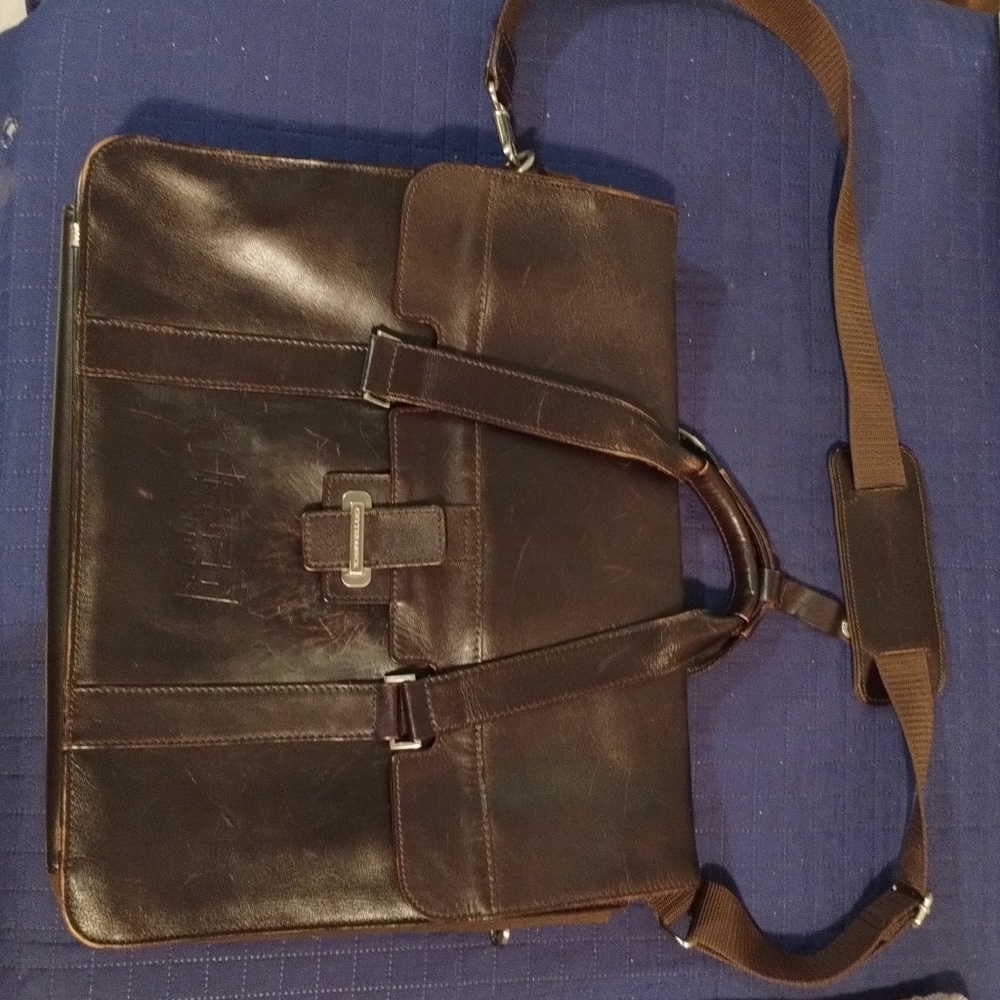 Brown Leather Attache Bag